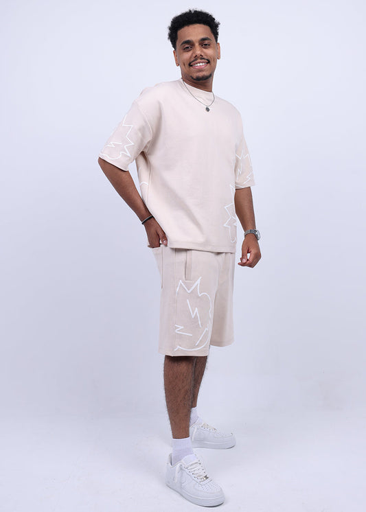 Ensemble skillsboy T-shirt & short ( Beige )summer drop