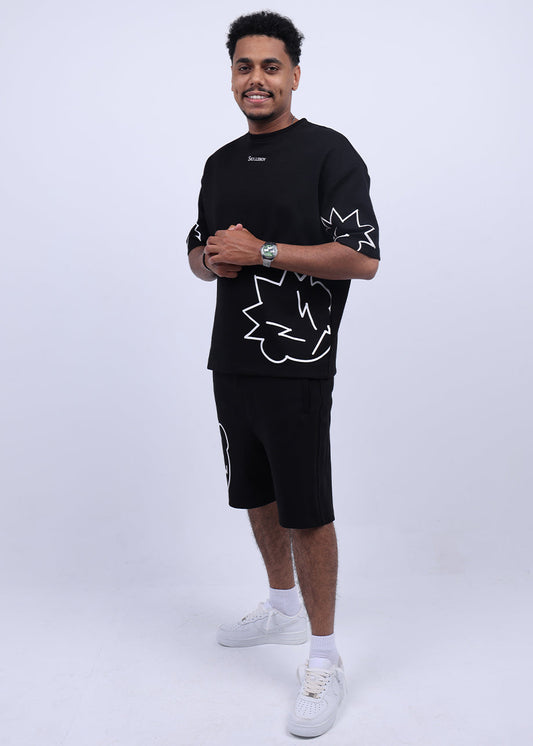 Ensemble skillsboy T-shirt & short ( Black )summer drop