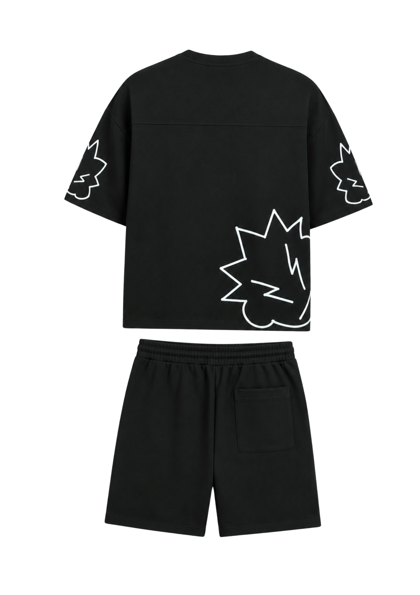 Ensemble skillsboy T-shirt & short ( Black )summer drop