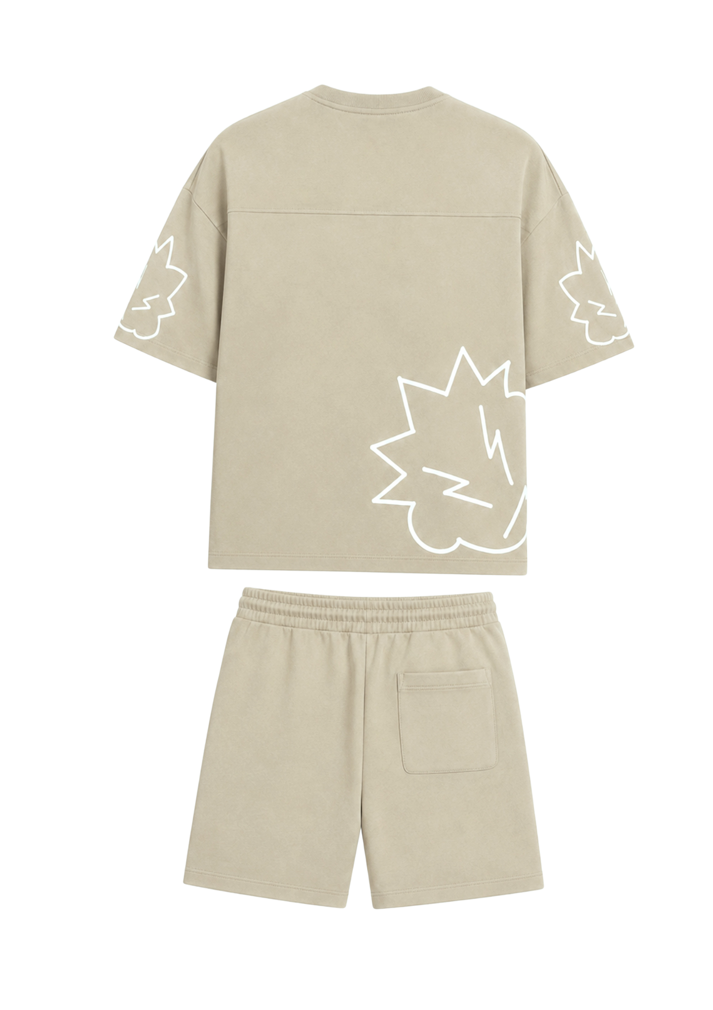 Ensemble skillsboy T-shirt & short ( Beige )summer drop