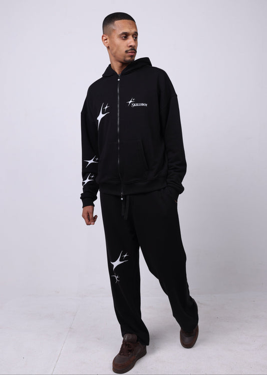 Ensemble Stars Pantalon et Sweat avec capuche zip Edition limitée ( Noir )