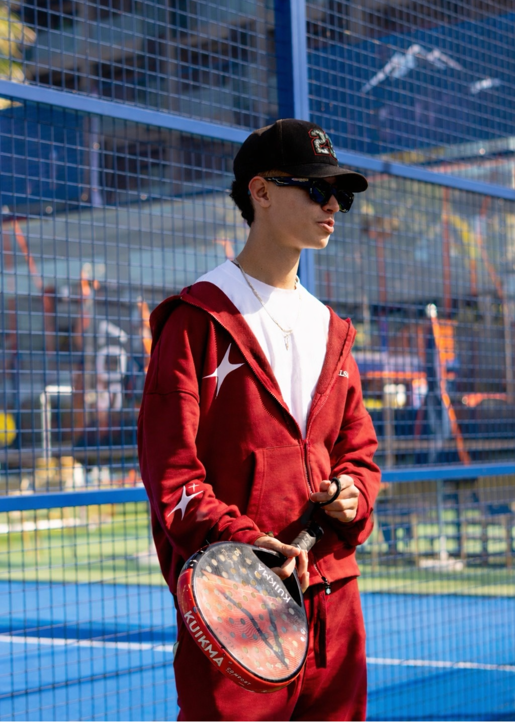 Ensemble Stars Pantalon et Sweat avec capuche zip Edition limitée ( Rouge bordeaux )