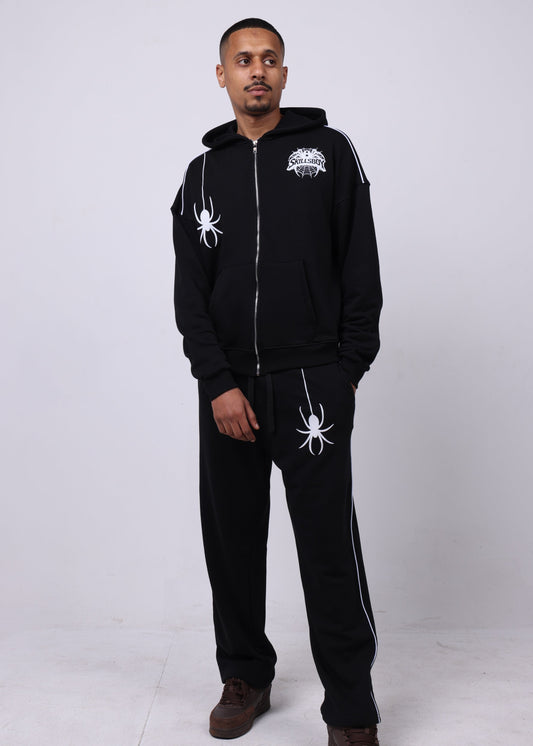 Ensemble Spider Pantalon et Sweat avec capuche zip Edition limitée ( Noir )