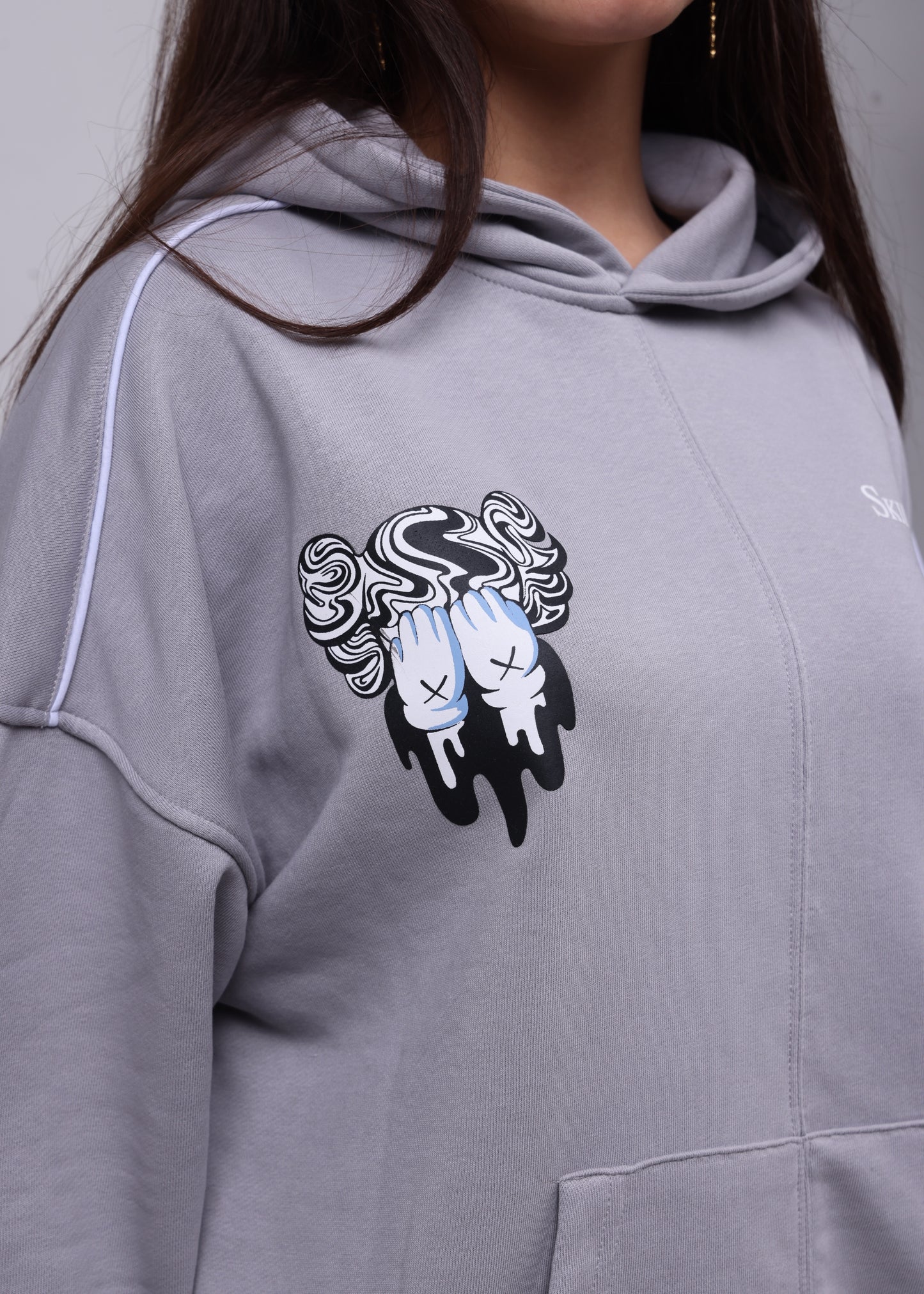 Ensemble Kaws Pantalon et Sweat avec capuche zip Edition limitée ( Gris )