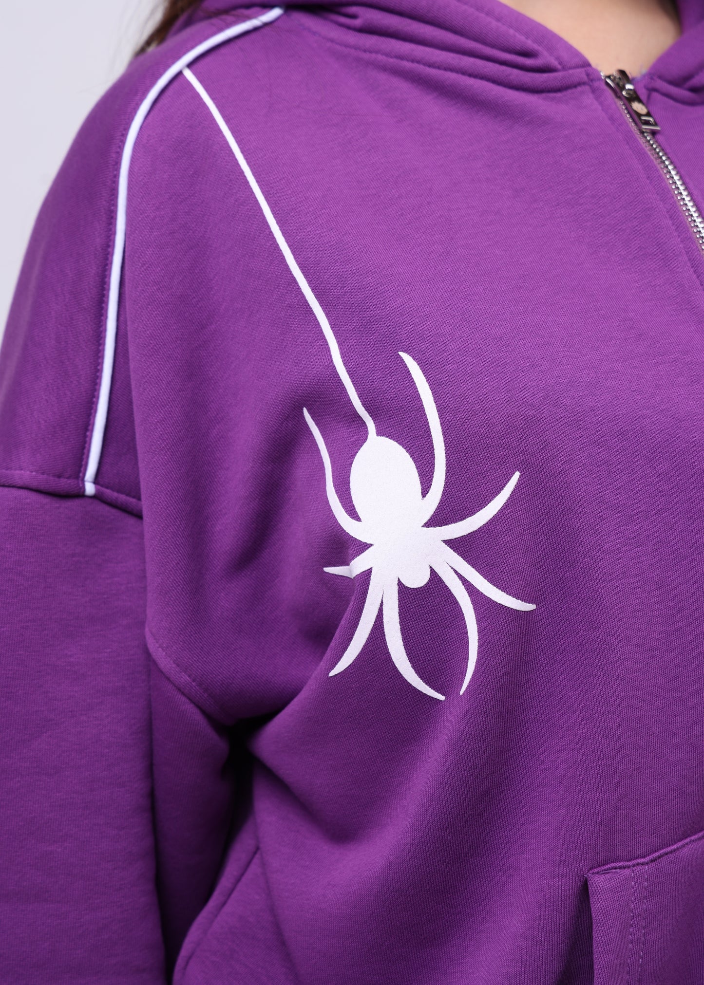 Ensemble Spider Pantalon et Sweat avec capuche zip Edition limitée ( Violet )