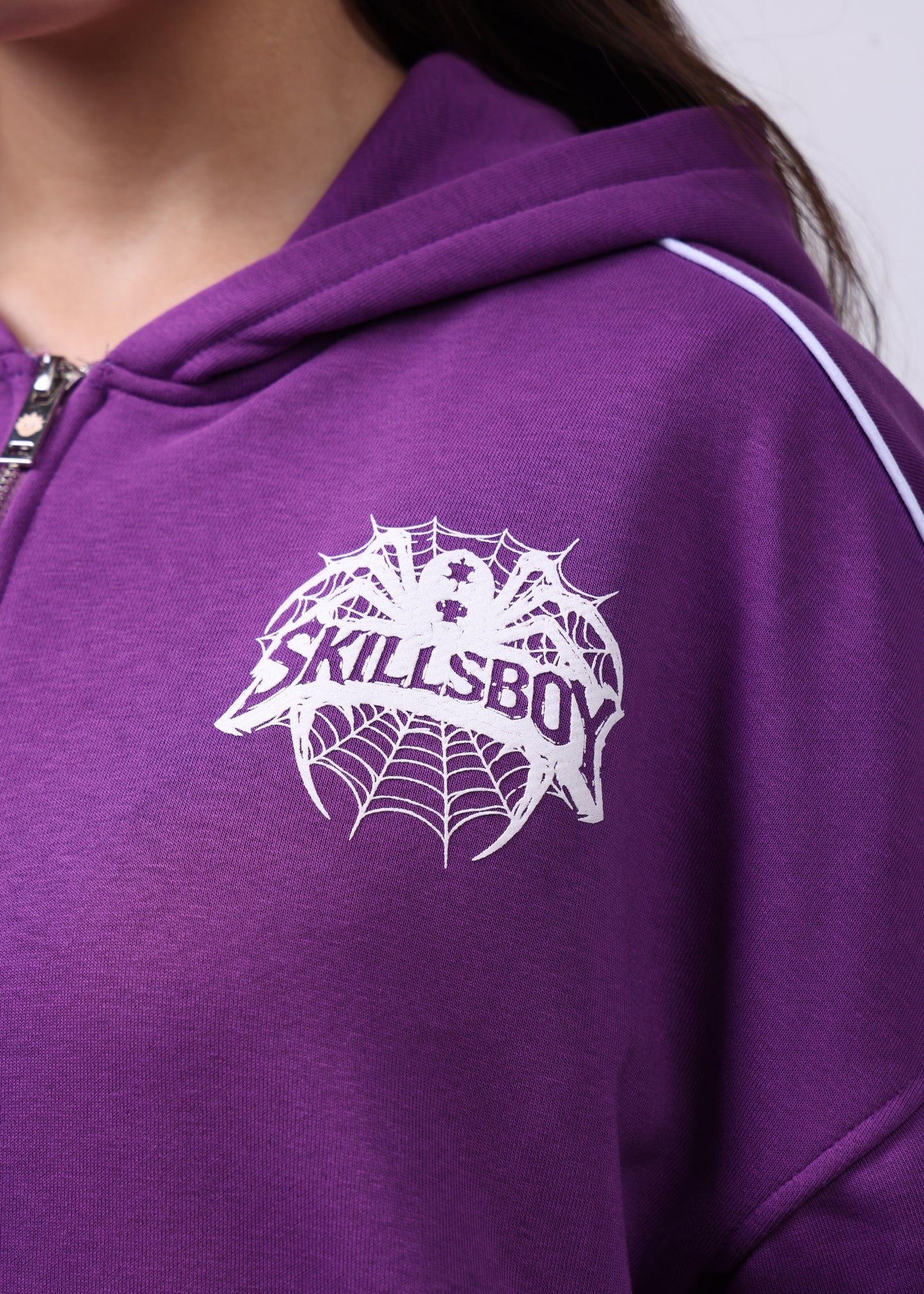 Ensemble Spider Pantalon et Sweat avec capuche zip Edition limitée ( Violet )