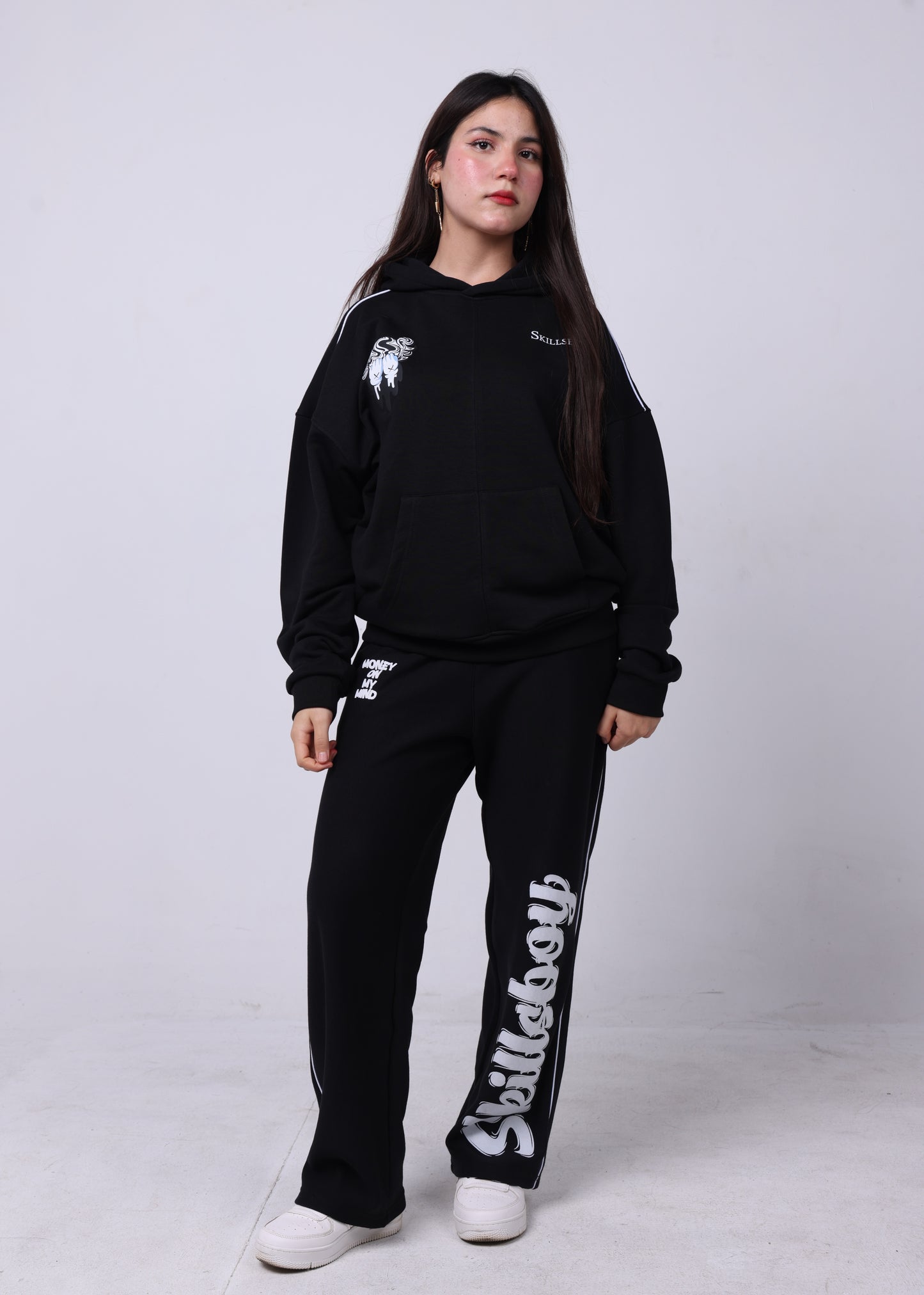 Ensemble Kaws Pantalon et Sweat avec capuche zip Edition limitée ( Noir )