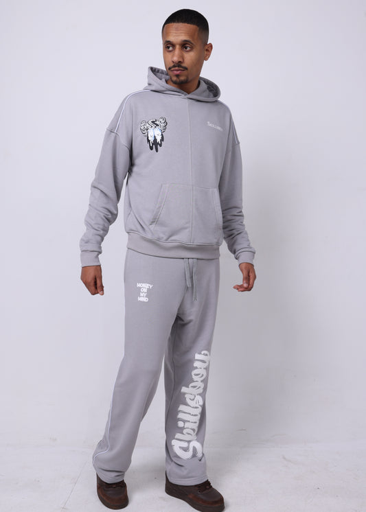 Ensemble Kaws Pantalon et Sweat avec capuche zip Edition limitée ( Gris )