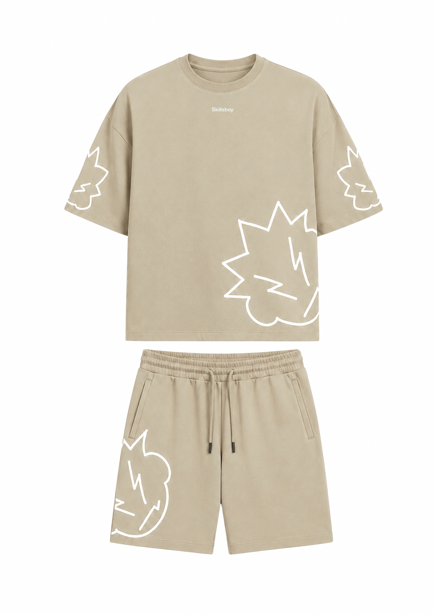 Ensemble skillsboy T-shirt & short ( Beige )summer drop