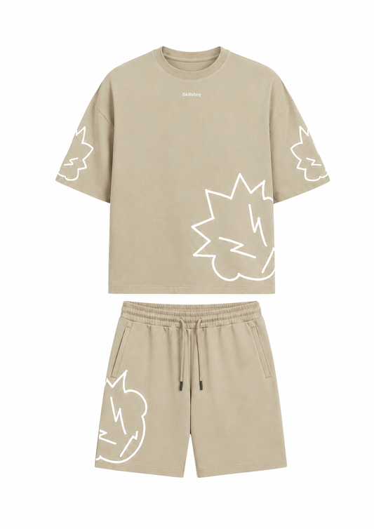 Ensemble skillsboy T-shirt & short ( Beige )summer drop