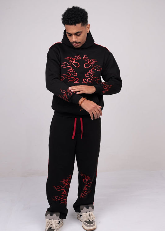 Ensemble flames Pantalon et Capuche Edition limitée